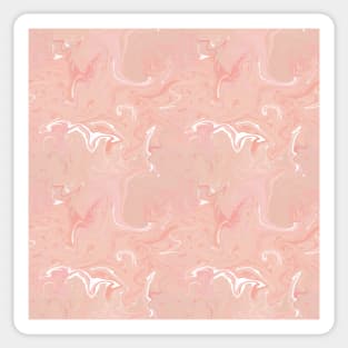 Pastel Peach Silk Marble - Digital Liquid Paint Sticker